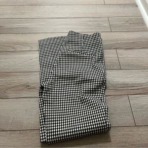 H&M Black White Gingham Pants 2 NWT